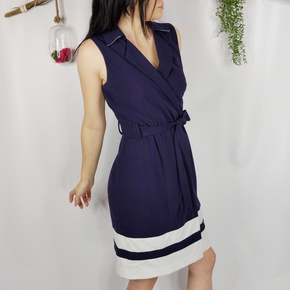 Calvin Klein Dresses & Skirts - 🌟CALVIN KLEIN nautical wrap dress sleeveless 0114